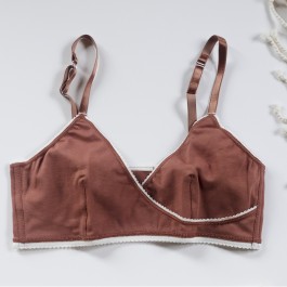 Brassière BÉRÉNICE coton bio SIENNE-ÉCRU